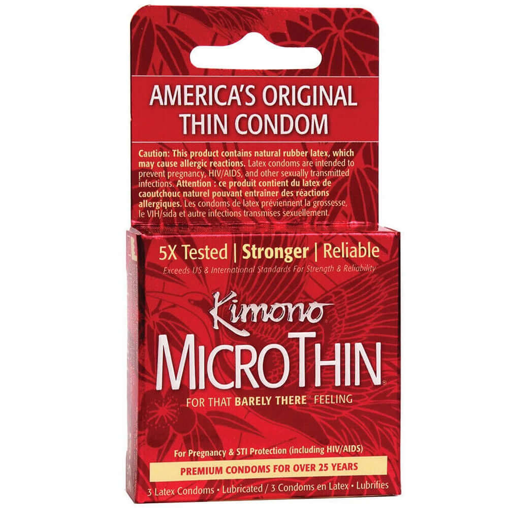Kimono MicroThin Condoms 3 Pk | 16169050039 | Discreet Personal Wellness