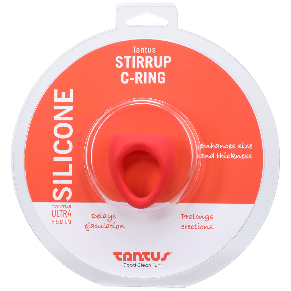 Stirrup Silicone C-Ring Crimson | 19213853426 | Discreet Personal Wellness