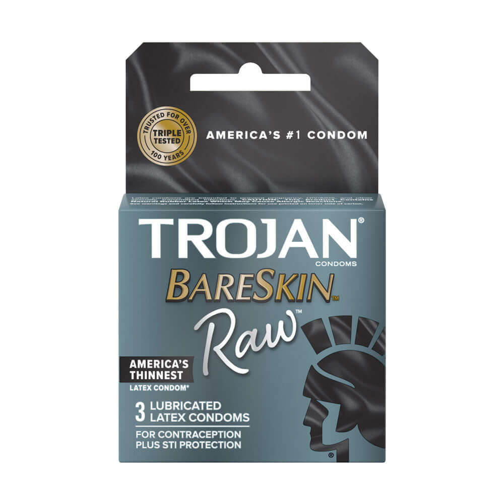 Trojan Bareskin Raw Condoms 3Pk | 22600001553 | Discreet Personal Wellness