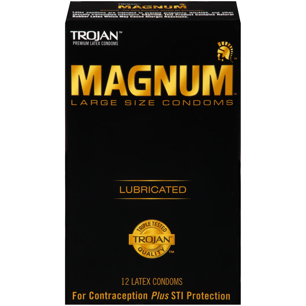 Trojan Magnum Larger Size (12ct) | 22600642145 | Discreet Personal Wellness