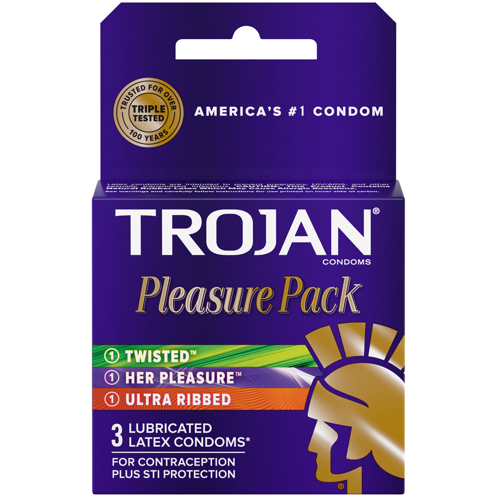 Trojan Pleasure Packs (3ct) | 22600953210 | Discreet Personal Wellness