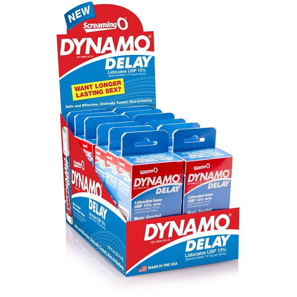 Dynamo Delay Spray 12 Pack In Pop Box 12 Ct Display | 20817483011522 | Discreet Personal Wellness
