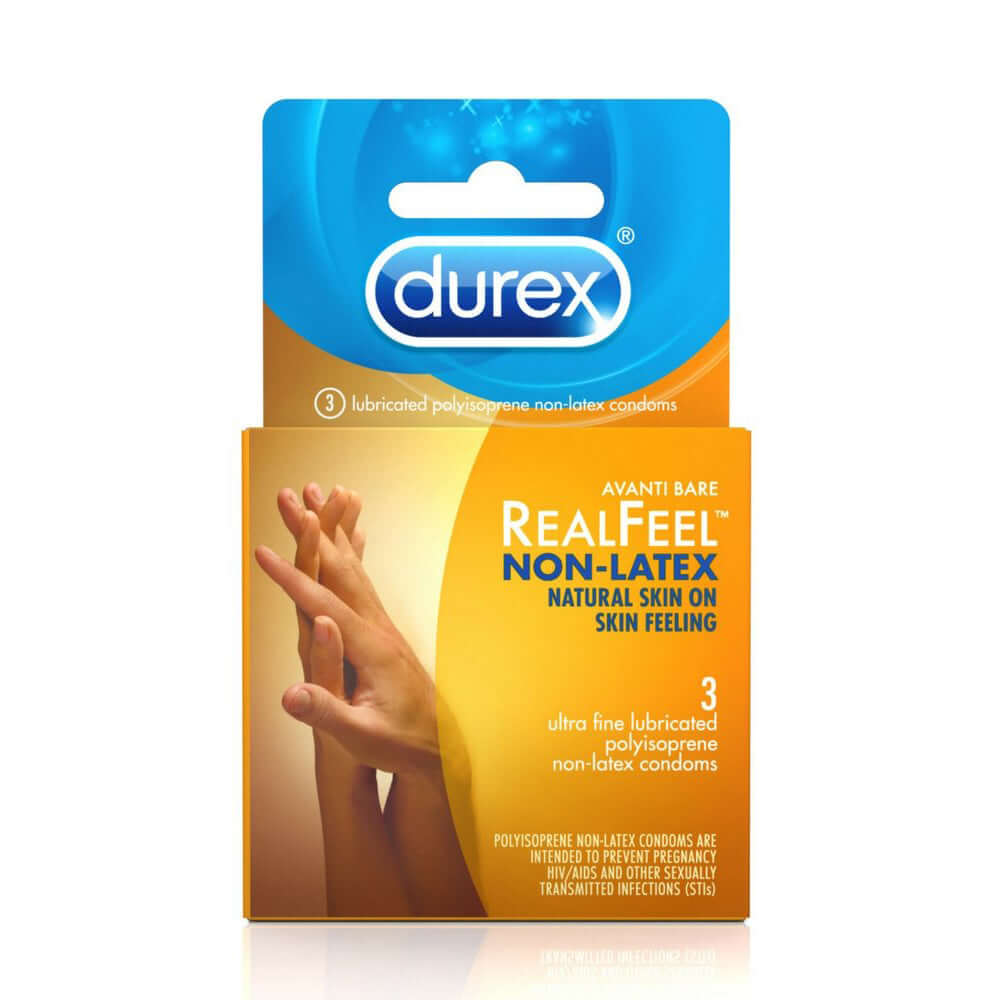 Durex Avanti Bare RealFeel Non-Latex Condoms 3Pk | 302340894555 | Discreet Personal Wellness