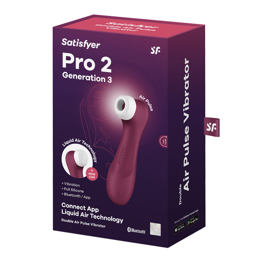 Satisfyer Pro 2 Generation 3 With App Wine Red | 4061504051949 | Discreet Personal Wellness