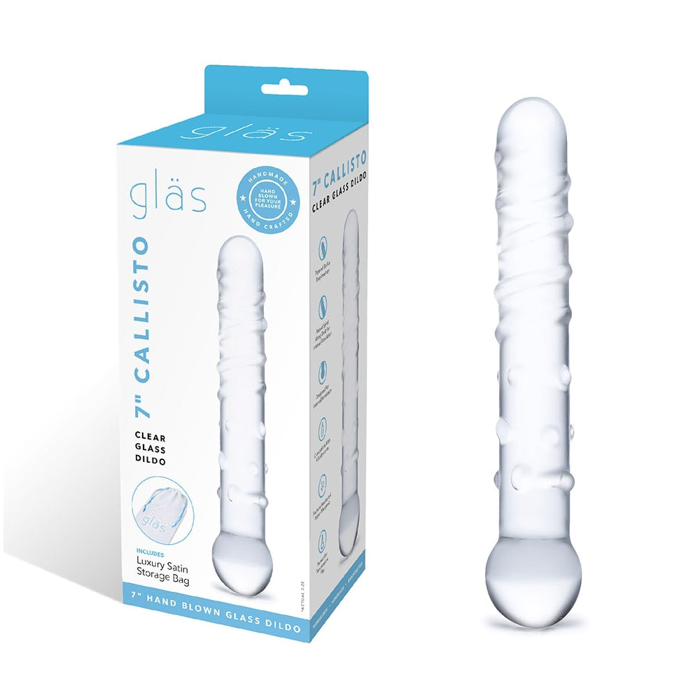 Callisto Clear Glass Dildo | 4890808063422 | Discreet Personal Wellness