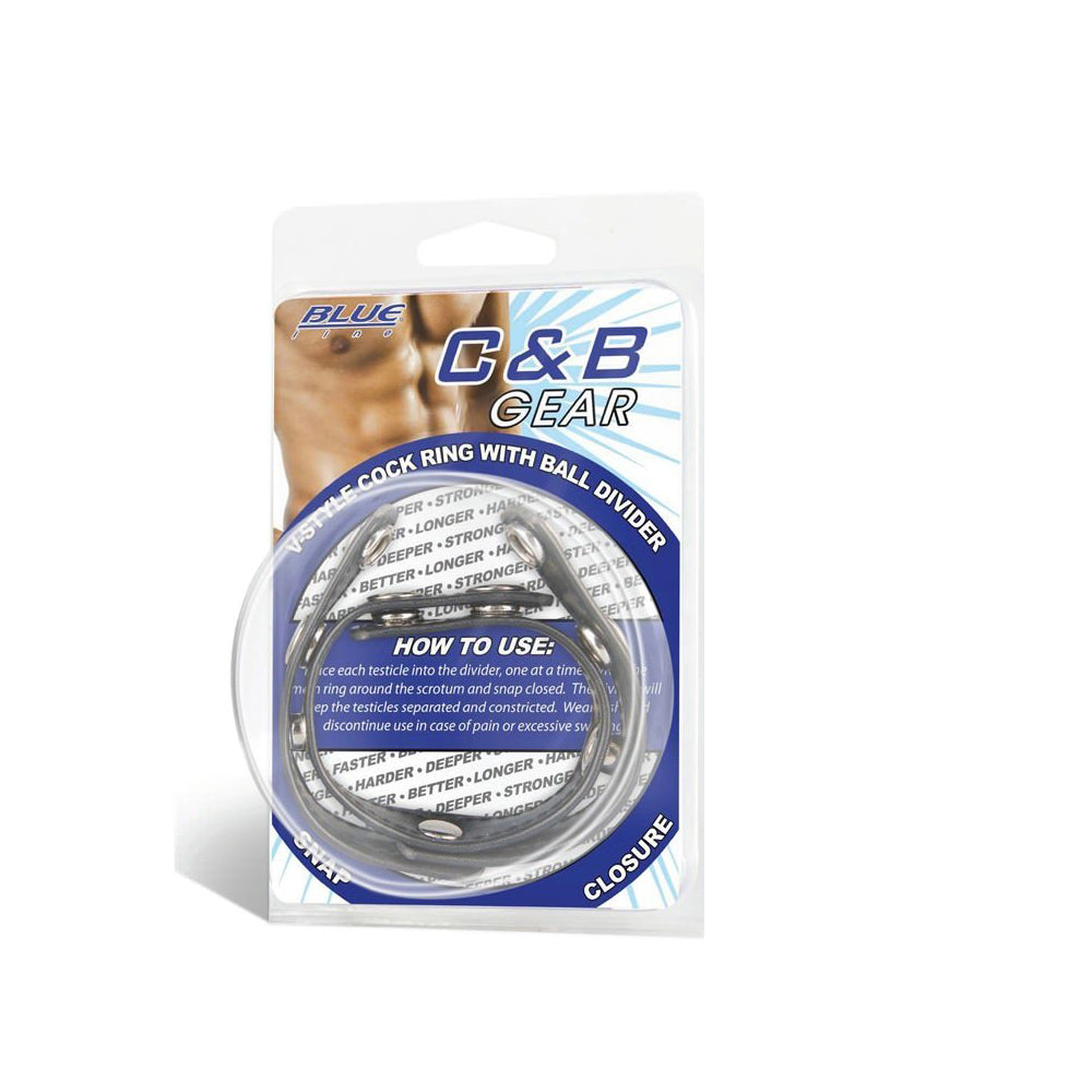 V-Style Penis Ring With Ball Divider | 4890808110447 | Discreet Personal Wellness