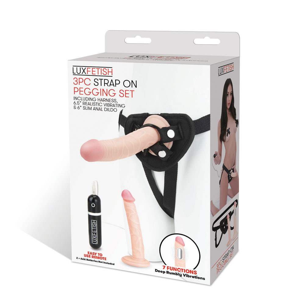 3 Pc Strap-On Pegging Set | 4890808233764 | Discreet Personal Wellness