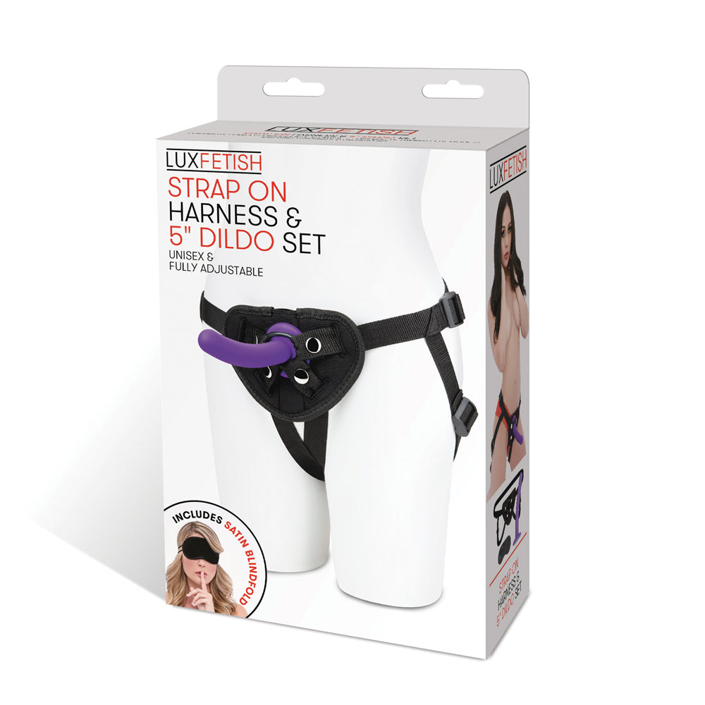 Strap On Harness & 5" Dildo Set | 4890808260128 | Discreet Personal Wellness