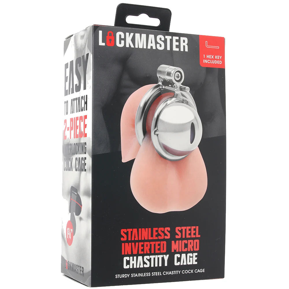 Lockmaster Stainless Steel Inverted Micro Chastity Cage | 4890808285367 | Discreet Personal Wellness