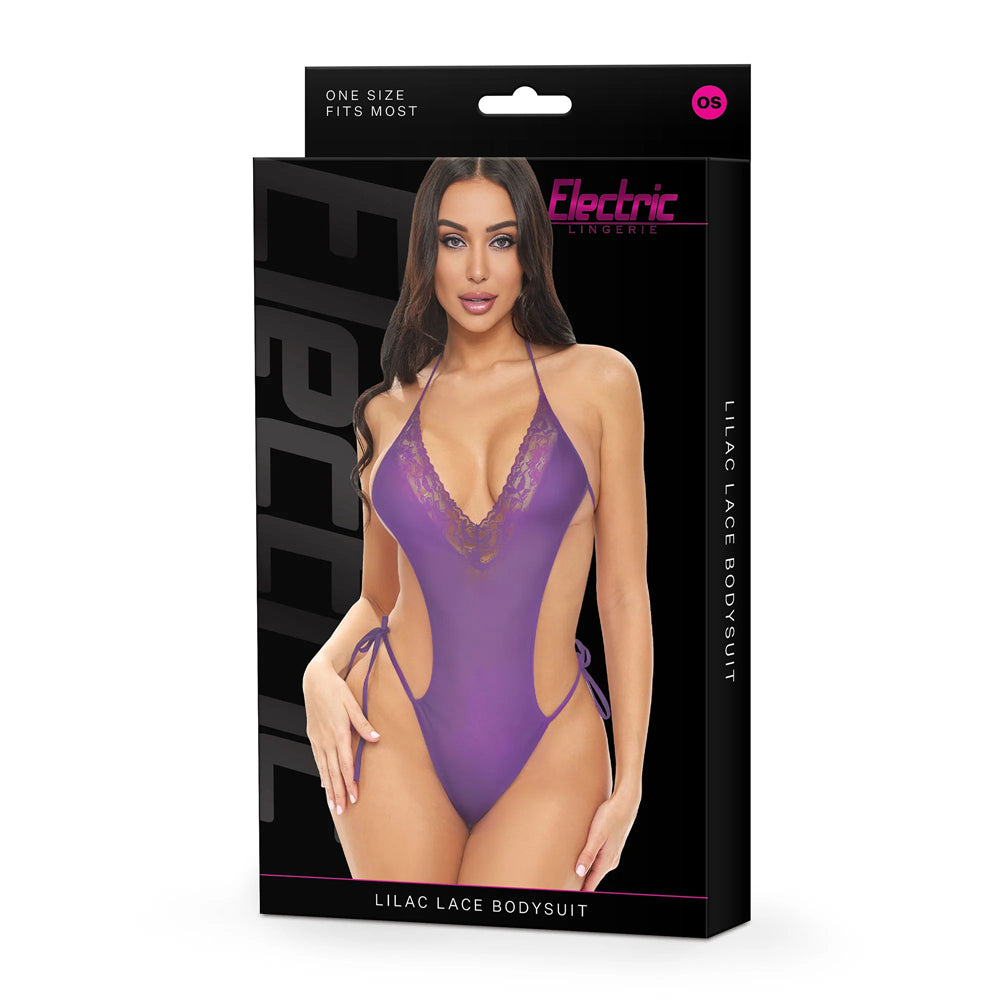 Electric Lingerie Lilac Lace Bodysuit O/S | 4890808295106 | Discreet Personal Wellness