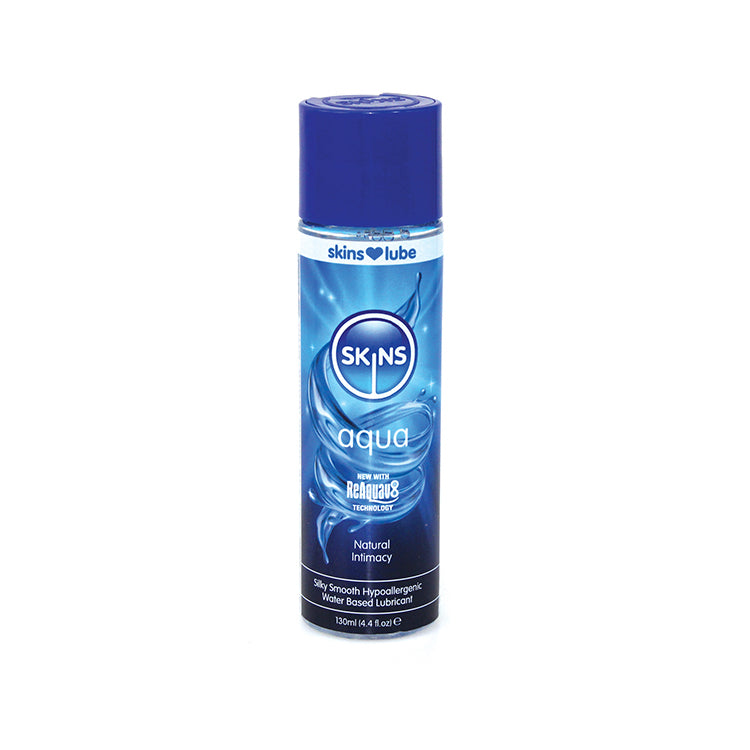 Skins Aqua Water Based Lubricant 4.4 oz. | 5037353004664 | Discreet Personal Wellness