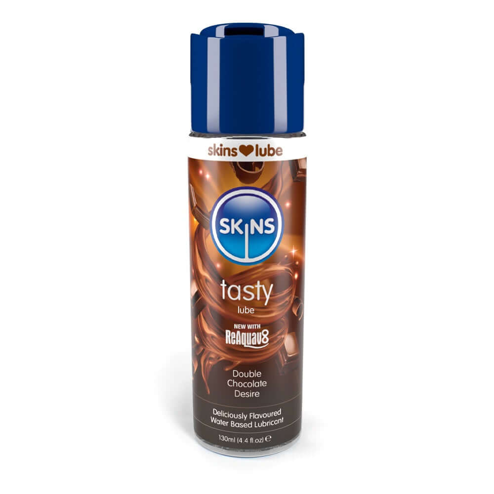 Skins Double Chocolate Water Based Lubricant 4.4 oz. | 5037353005586 | Discreet Personal Wellness