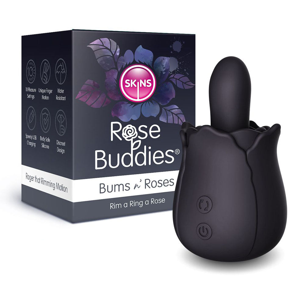 Skins Rose Buddies Bums N Roses Black | 5037353008563 | Discreet Personal Wellness