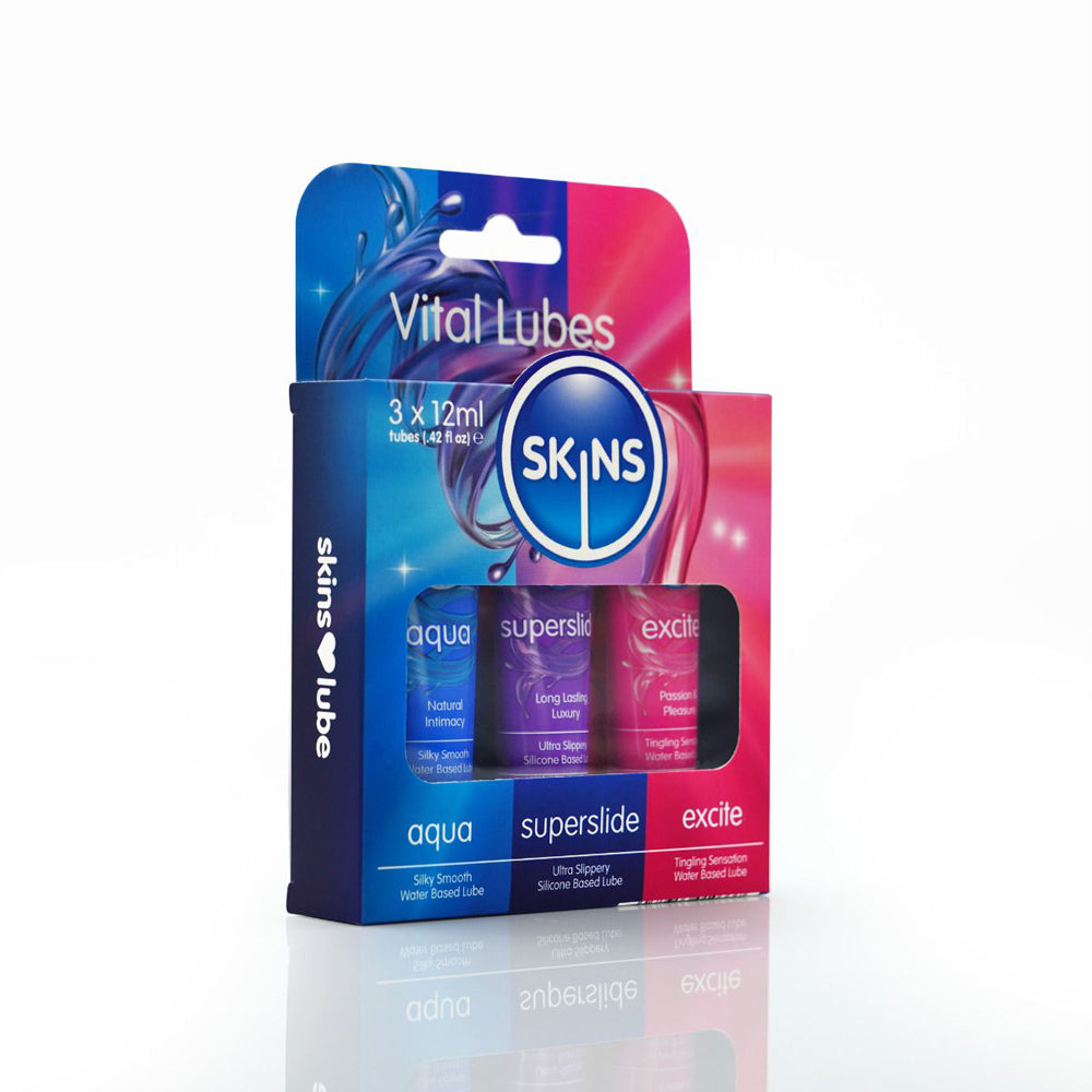 Skins 12 ml. Sampler Tubes Vital 3Pk | 5037353010337 | Discreet Personal Wellness