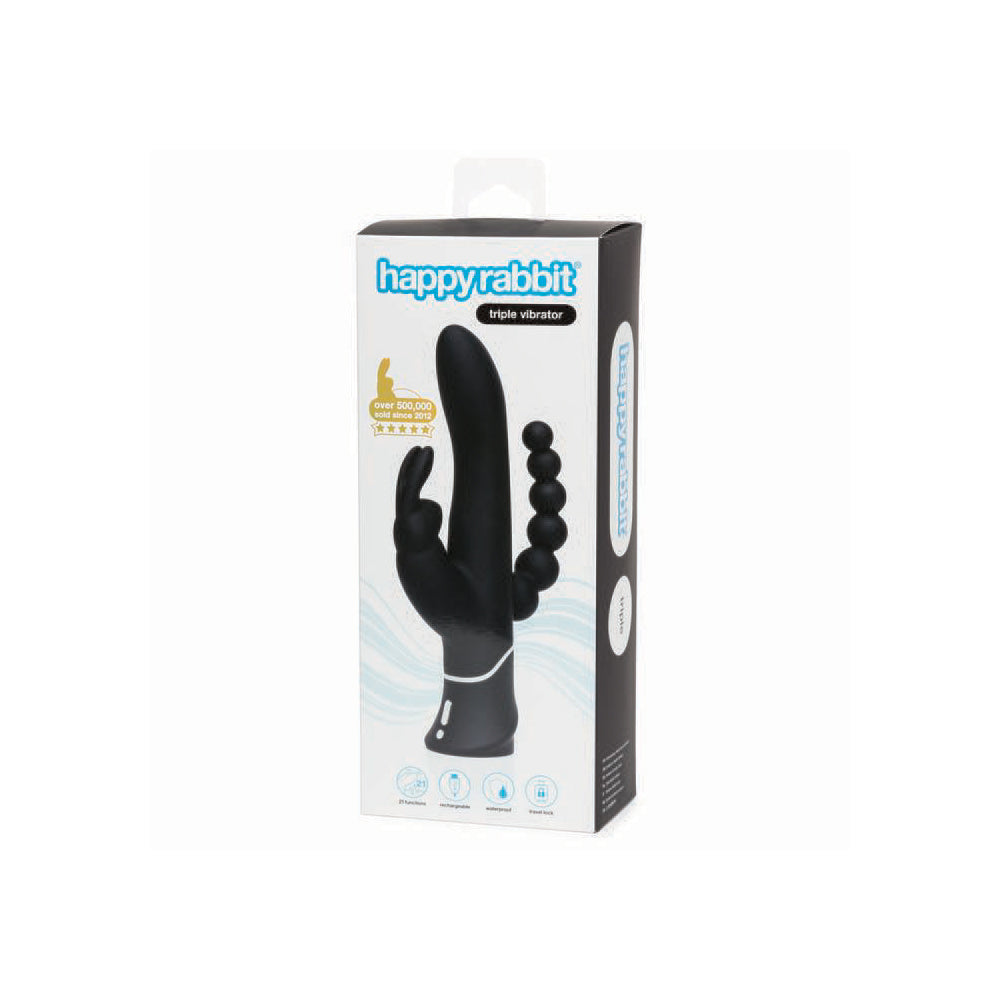 Happy Rabbit Triple Curve Black | 5060020001253 | Discreet Personal Wellness