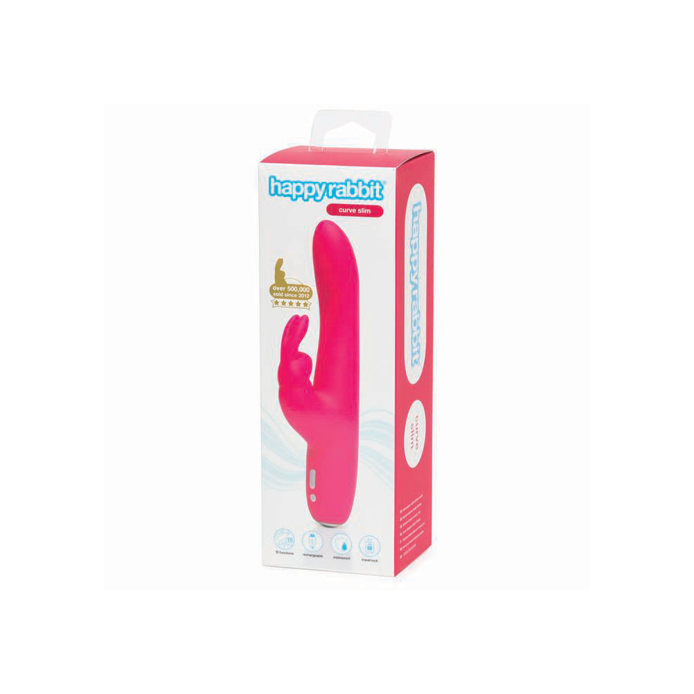 Happy Rabbit Slimline Curve Pink | 5060020005855 | Discreet Personal Wellness