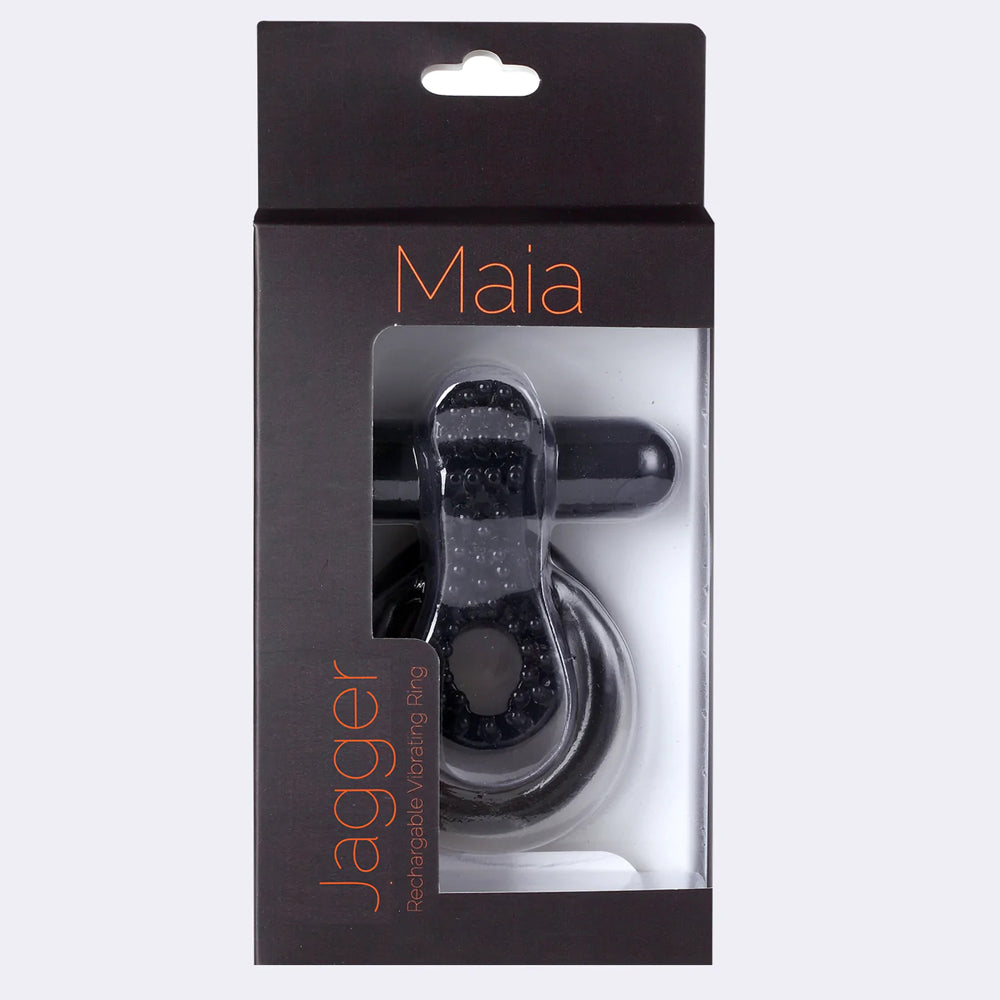 Maia Jagger USB Rechargeable Vibrating Erection Enhancer Ring Black | 5060311472540 | Discreet Personal Wellness