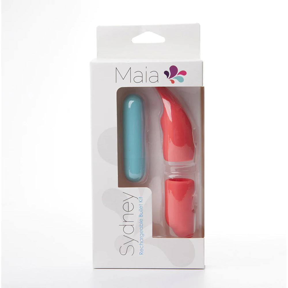 Maia Sydney USB Rechargeable Mini Bullet with 2 Silicone Sleeves | 5060311472601 | Discreet Personal Wellness