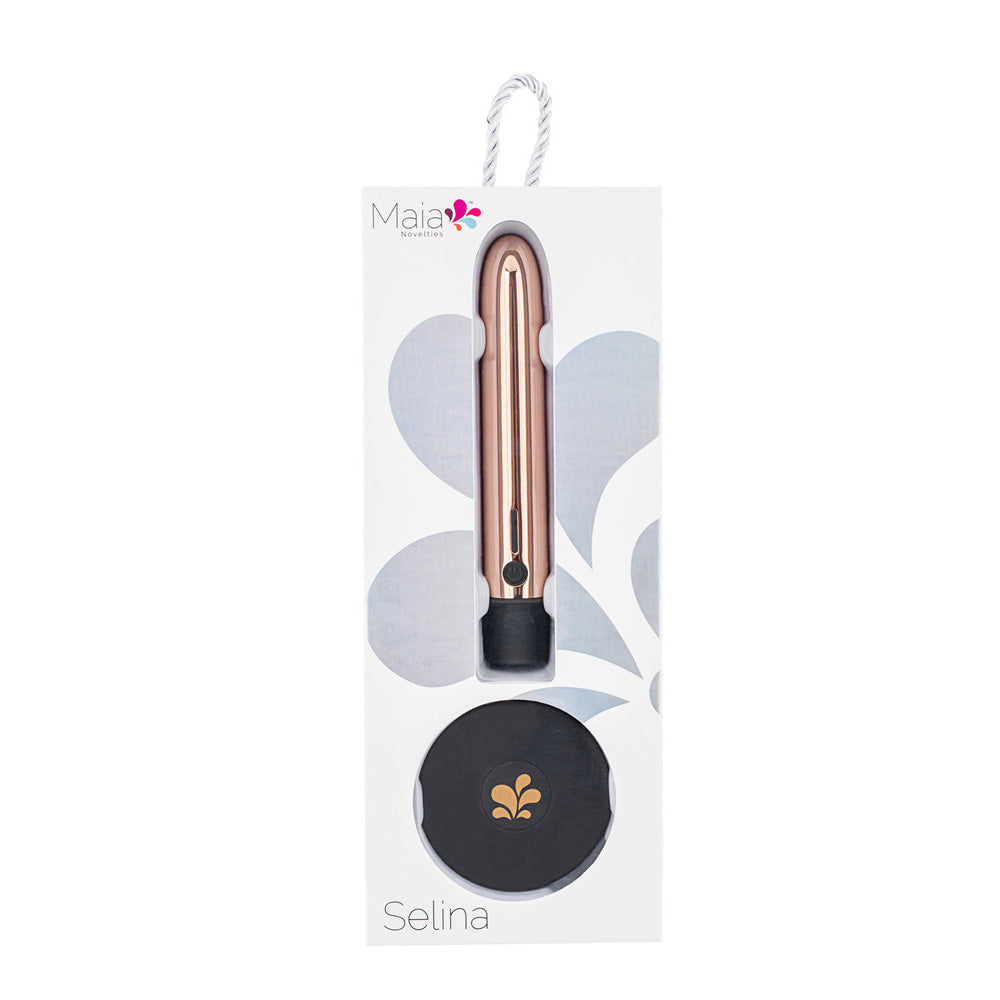 Maia Selina QI Charge Wireless Metallic Vibrator | 5060311473677 | Discreet Personal Wellness