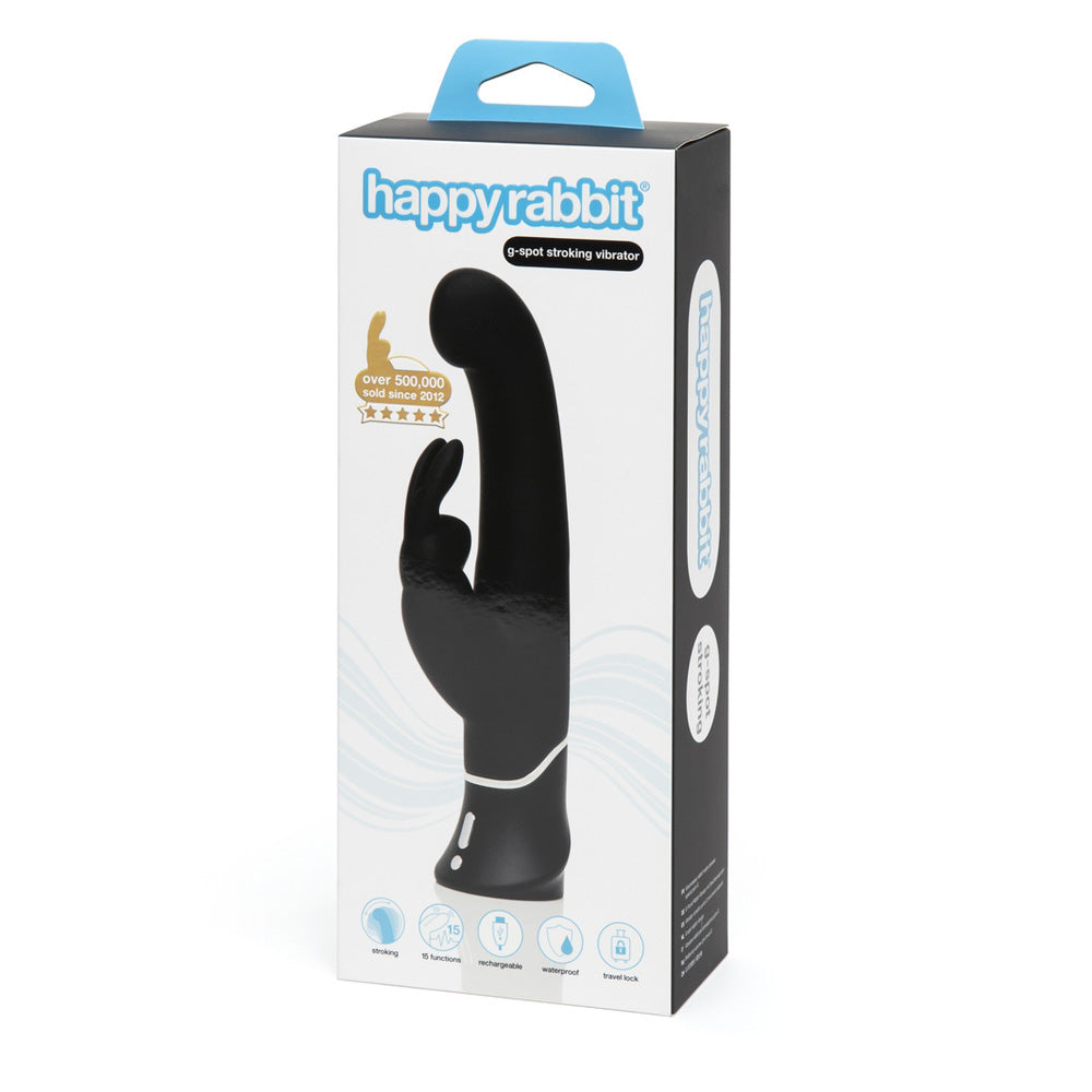 Happy Rabbit G-Spot Stroker Rabbit Vibrator Black | 5060680318494 | Discreet Personal Wellness