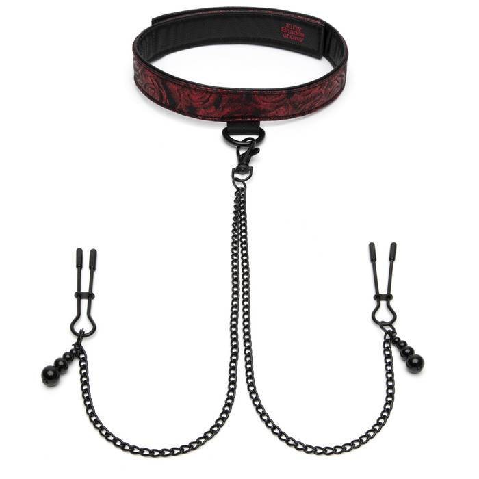 Fifty Shades Of Grey Sweet Anticipation Collar Nipple Clamps | 5060897575055 | Discreet Personal Wellness