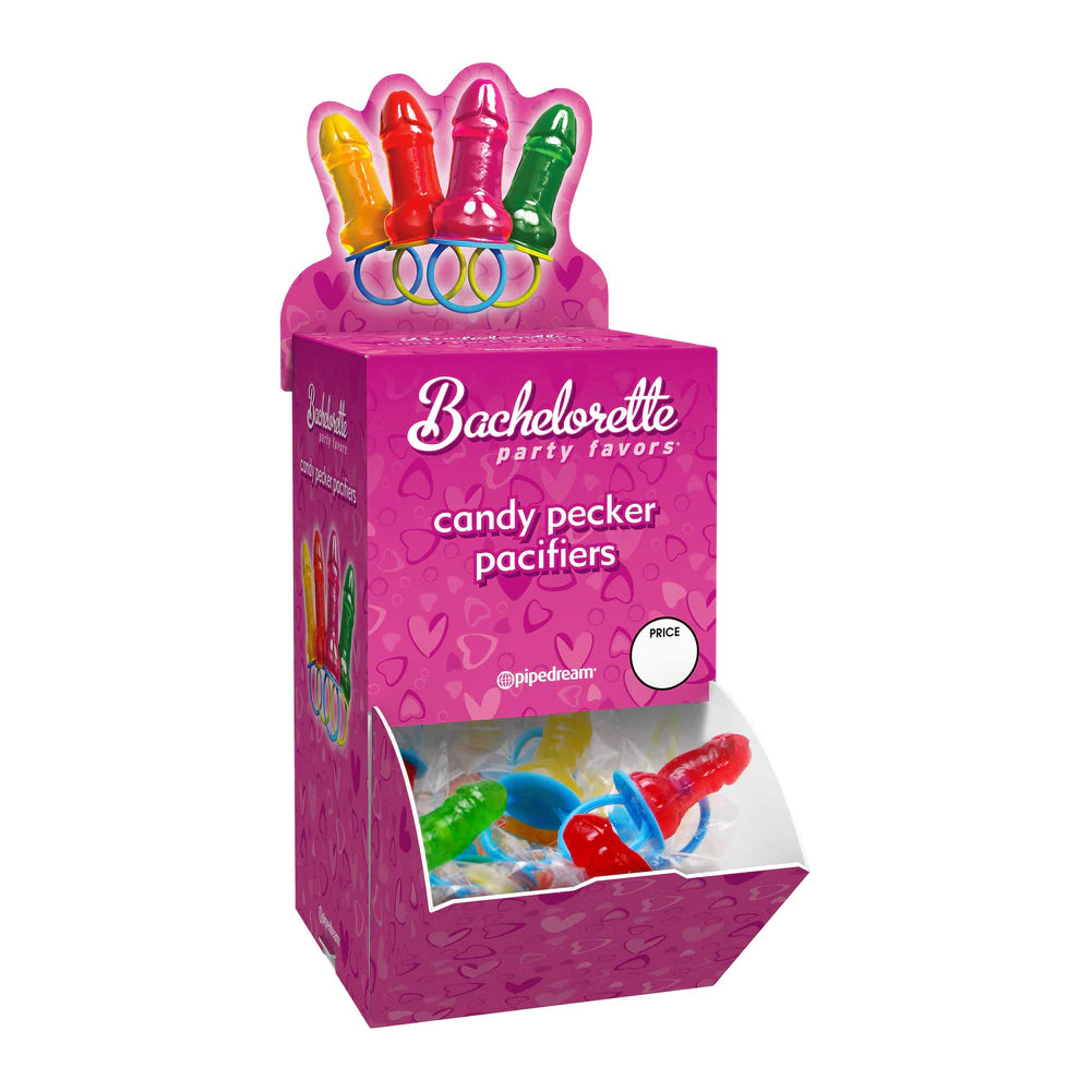 Bachelorette Party Favors Candy Pecker Pacifier Display | 603912254938 | Discreet Personal Wellness