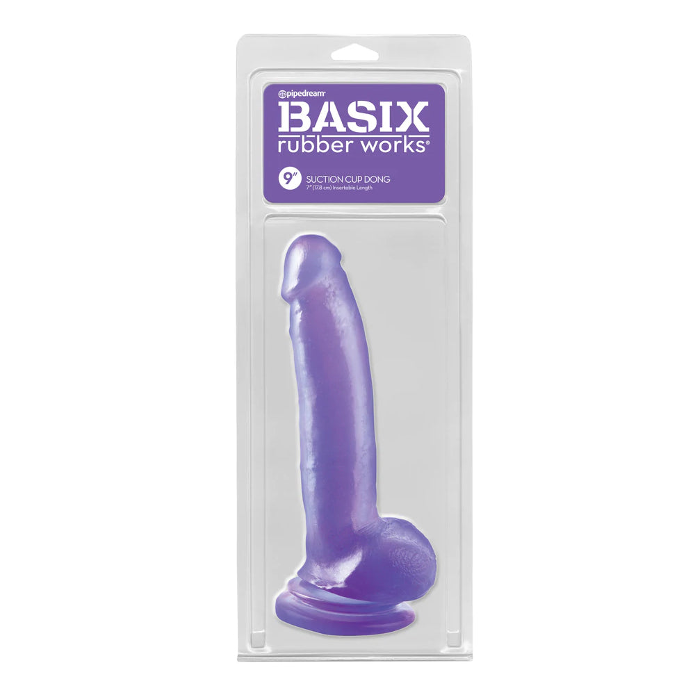 Basix Rubber Works 9" Suction Cup Thicky Purple | 603912277838 | Discreet Personal Wellness
