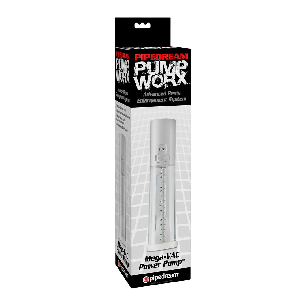 Pump Worx MEGA-VAC Power Pump White | 603912315875 | Discreet Personal Wellness