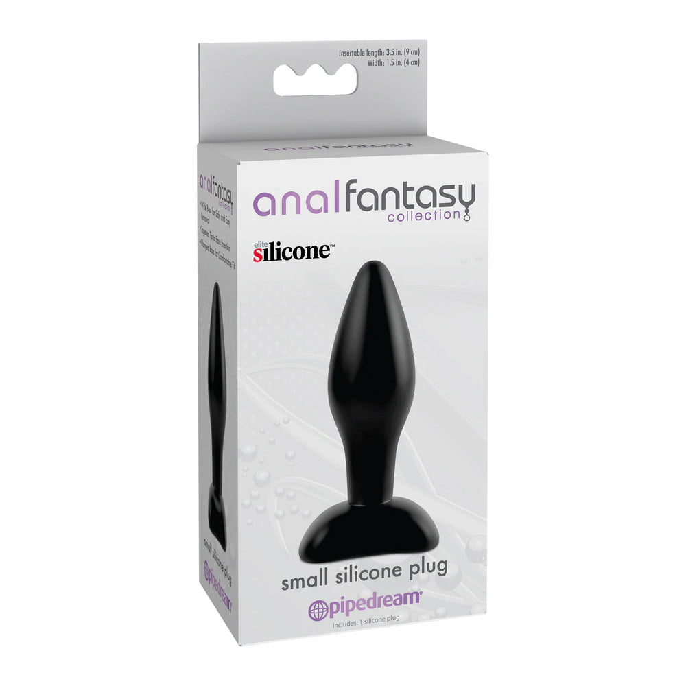 Anal Fantasy Collection Small Silicone Plug Black | 603912331981 | Discreet Personal Wellness