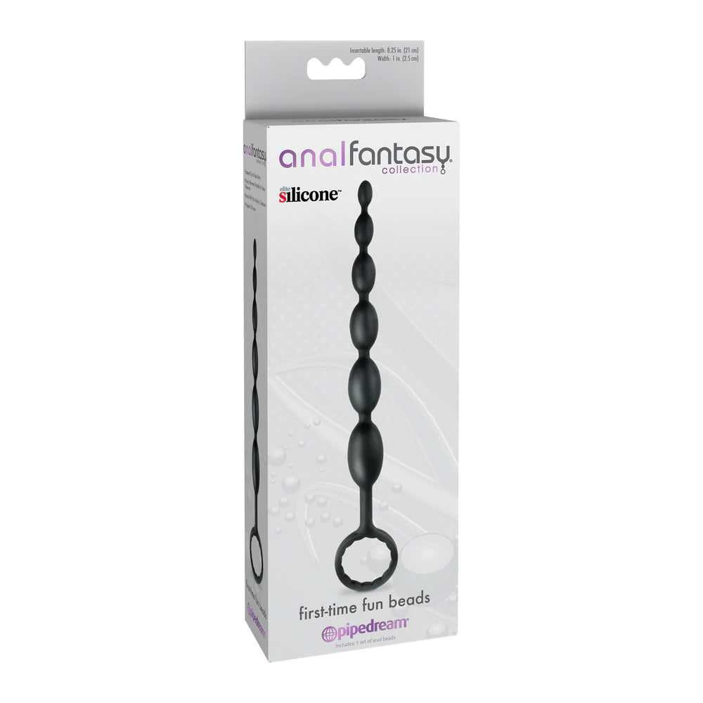 Anal Fantasy Collection First-Time Fun Beads Black | 603912332445 | Discreet Personal Wellness
