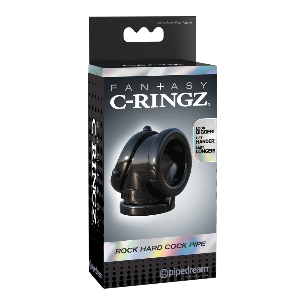 Fantasy C-Ringz Rock Hard Penis Pipe Black | 603912358575 | Discreet Personal Wellness