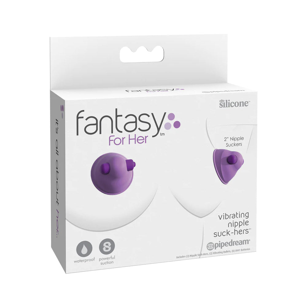 Fantasy For Her Vibrating Nipple Suck-Hers Purple | 603912752045 | Discreet Personal Wellness