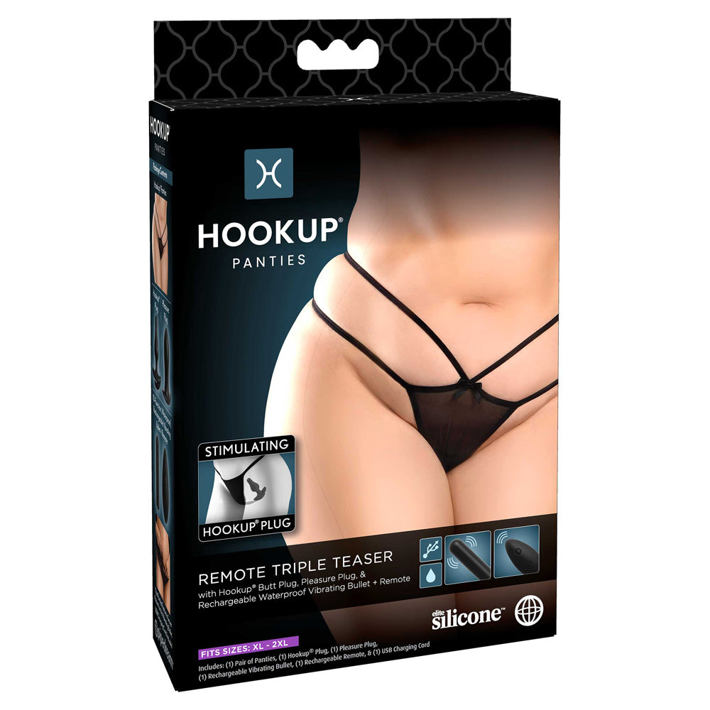 Hookup Panties Remote Triple Teaser Xl-Xxl | 603912767780 | Discreet Personal Wellness