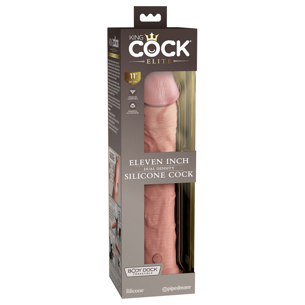 King Penis Elite 11" Dual Density Silicone Penis Light | 603912769364 | Discreet Personal Wellness