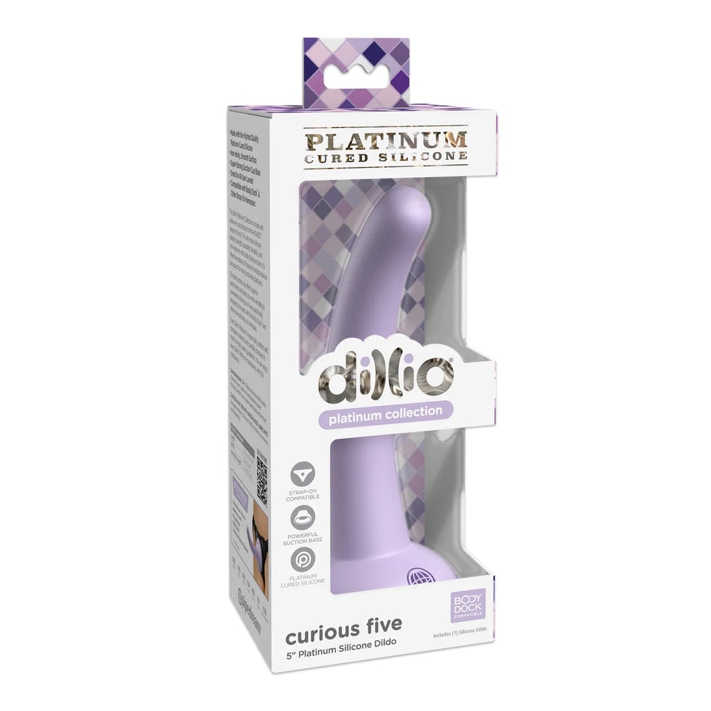 Dillio Platinum Curious Five 5'' Purple | 603912772746 | Discreet Personal Wellness