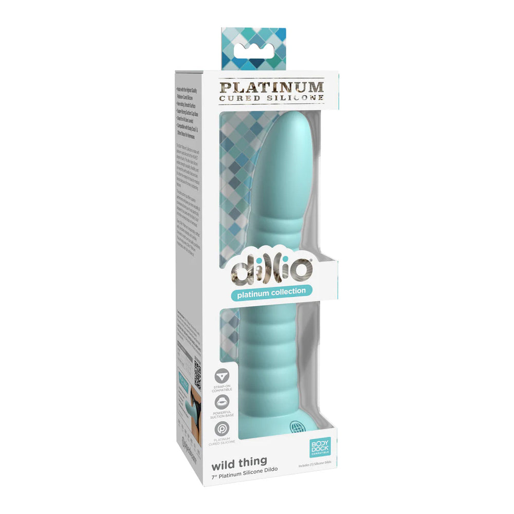 Dillio Platinum Wild Thing 7'' Teal | 603912772975 | Discreet Personal Wellness