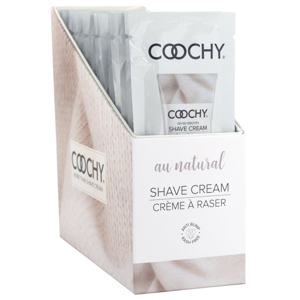 Coochy Shave Cream Au Natural 24Ct Display | 638258900454 | Discreet Personal Wellness