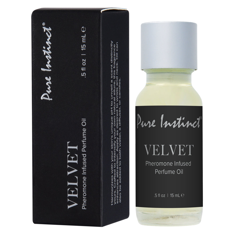 Pure Instinct Pheromone Perfume Oil Oil Velvet Dropper 0.5 oz. | 638258906081 | Discreet Personal Wellness