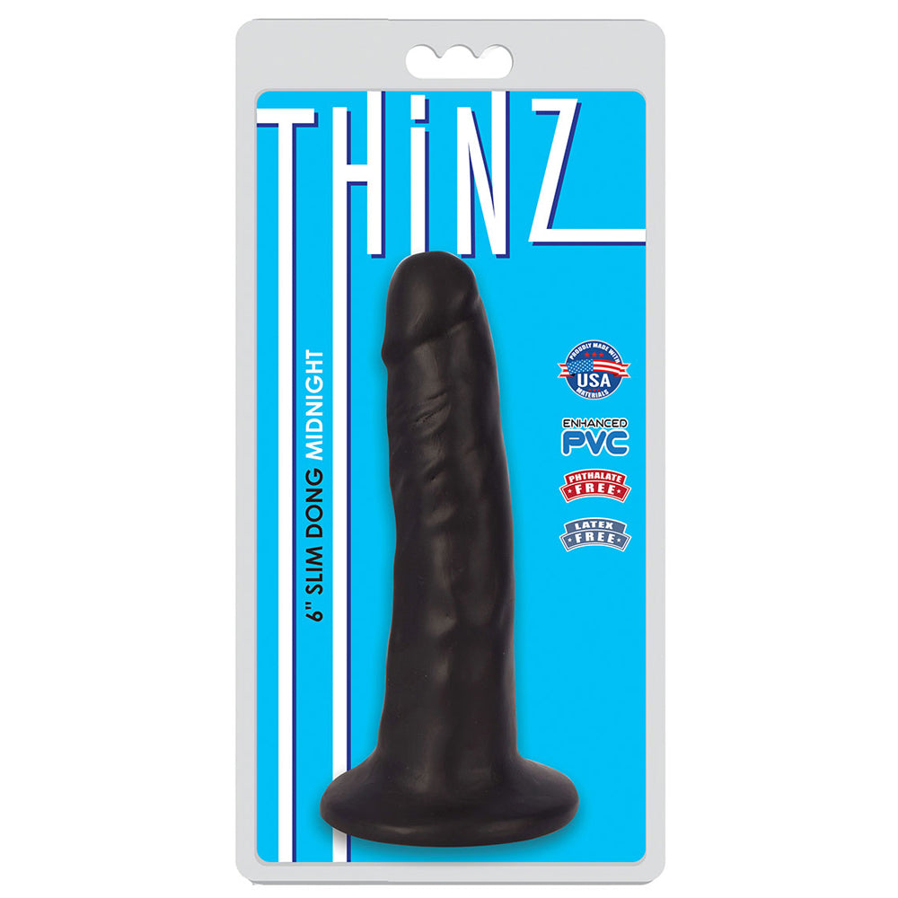 Thinz 6" Slim Penis Midnight | 643380985231 | Discreet Personal Wellness