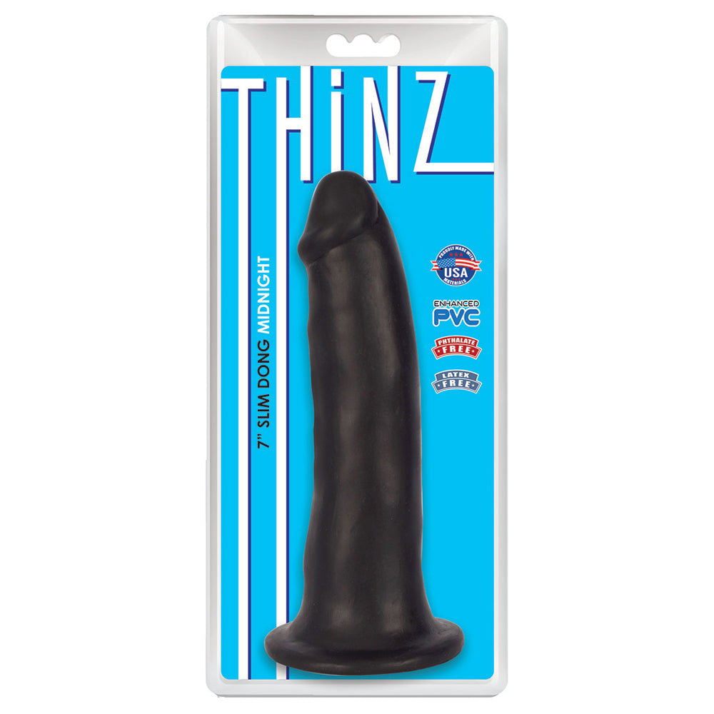 Thinz 7" Slim Penis Midnight | 643380985262 | Discreet Personal Wellness