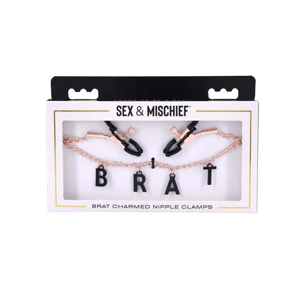 S&M Brat Charmed Nipple Clamps | 646709098476 | Discreet Personal Wellness