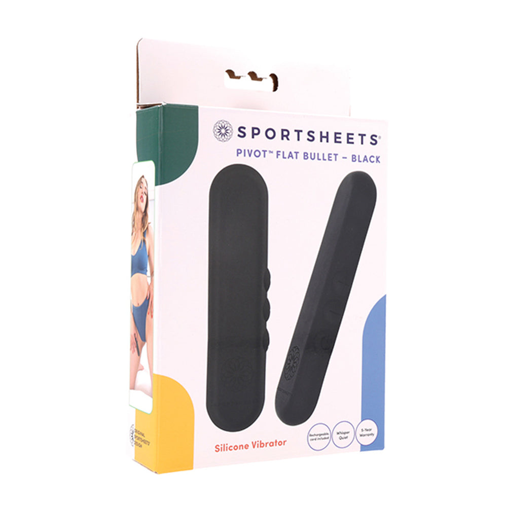 Pivot Flat Bullet Black | 646709360177 | Discreet Personal Wellness