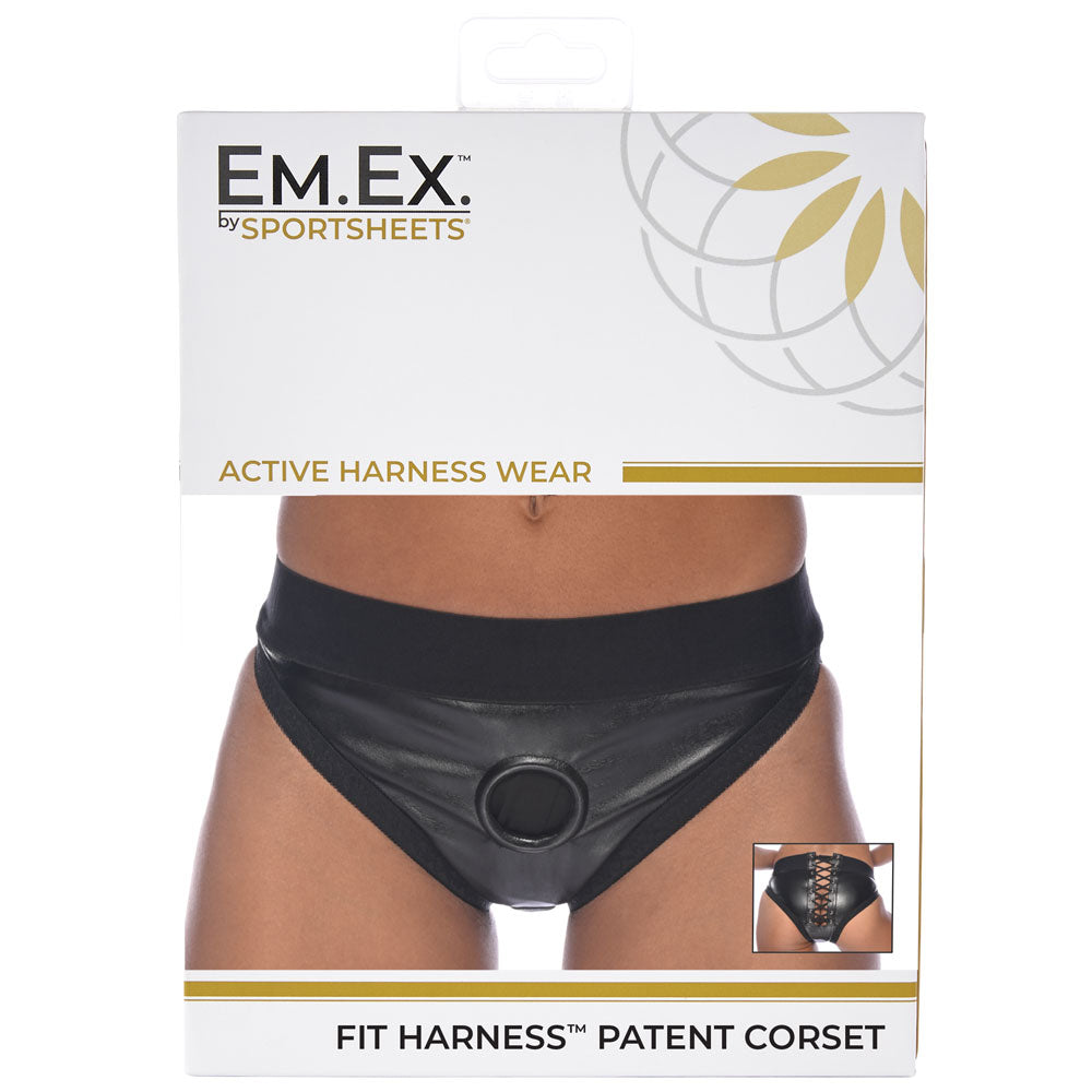 Em.Ex. Fit Harness Patent Corset Medium | 646709661106 | Discreet Personal Wellness