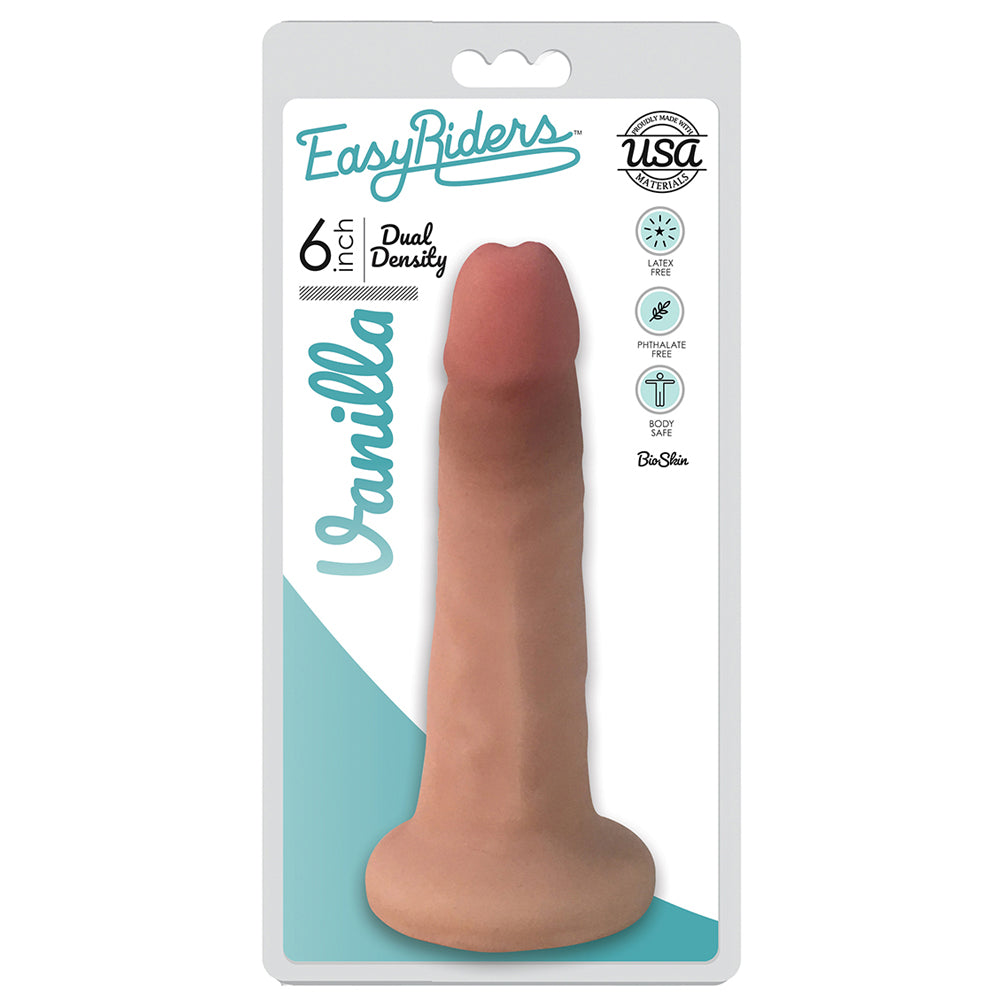 Easy Riders 6" Slim Bioskin Penis Vanilla | 653078939606 | Discreet Personal Wellness