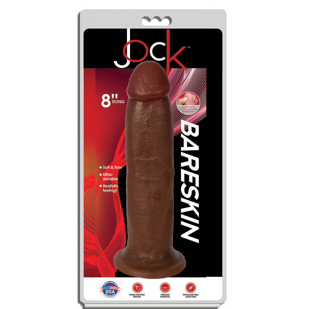 Jock 8" Bareskin Penis Latte | 653078941159 | Discreet Personal Wellness