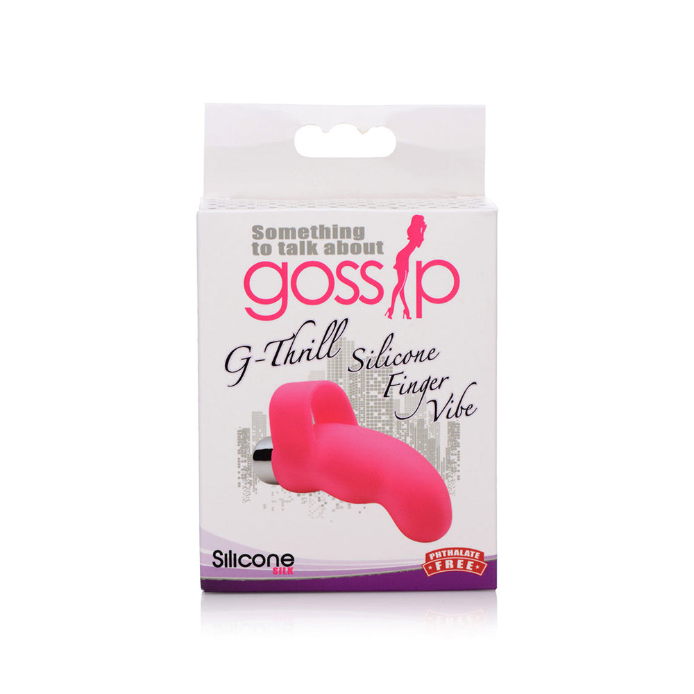 G-Thrill Silicone One Touch G Spot Finger Vibe Magenta | 653078941951 | Discreet Personal Wellness