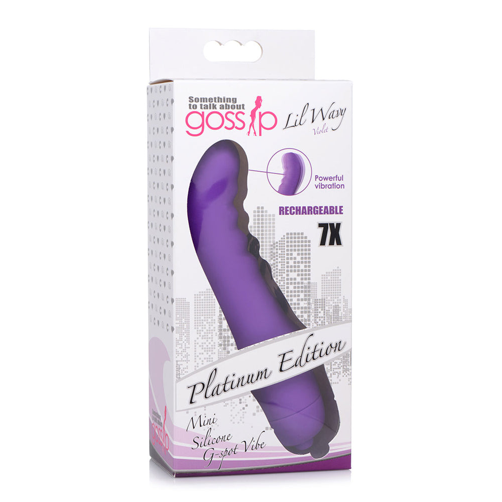 Lil Wavy 7X Silicone Rechargeable Mini G Spot Vibe Violet | 653078942019 | Discreet Personal Wellness