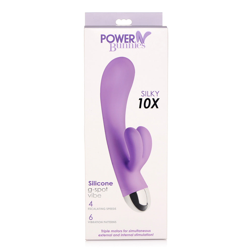Power Bunnies Silky 10X Rabbit Lavender | 653078942422 | Discreet Personal Wellness