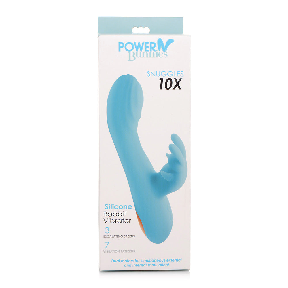 Power Bunnies Snuggles 10X Rabbit Teal | 653078942477 | Discreet Personal Wellness