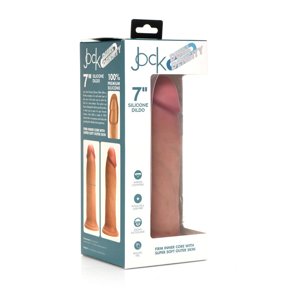 Jock 7" Dual Density Silicone Dildo Light | 653078943351 | Discreet Personal Wellness